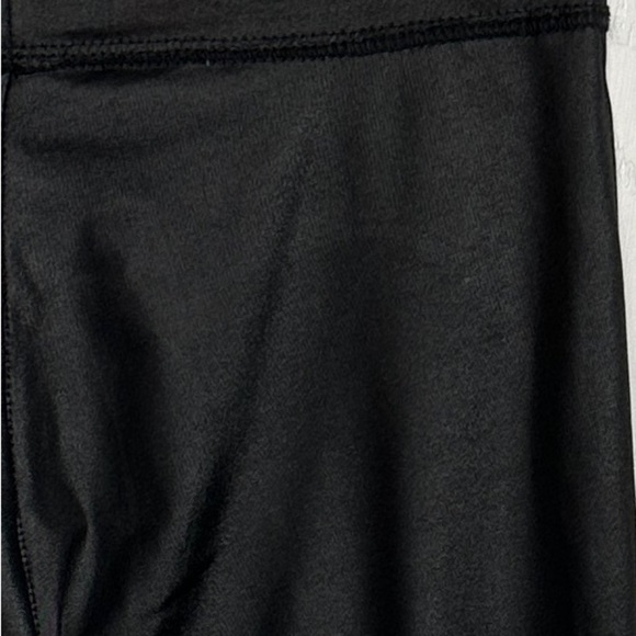 Aqua polyester/spandex leggings, medium, shiny black, full length - Picture 2 of 6